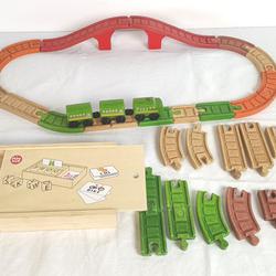 Circuit de train en bois + jeu en bois - Apprentissage de l'anglais - Photo 0