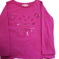 T-shirt à sequins rose- Du Pareil au même- Taille 3 ans - Photo 0