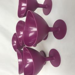 Lot de 6 coupes en plastique - violet - Photo 0