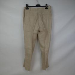 Pantalon Beige en Lin Coupe Cigarette - Taille 38 - Photo 1