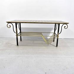 Table Basse Porte Revues - Carreaux de Céramique & Fer Forgé - Photo 1