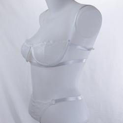 lingerie - ensemble soutien gorge string blanc neuf - taille M - Photo 1