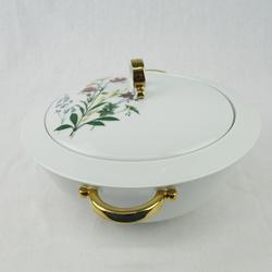 Soupière en porcelaine de Limoges A. Vignaud motif floral  - Photo 1