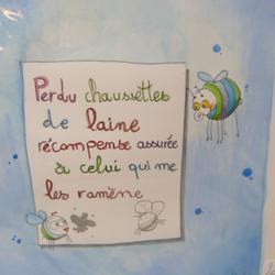 "Les Chaussettes de Miss Abeille" Dessin de BOULLET Bénédicte  30.5 cm x 23.5 cm - Photo 1
