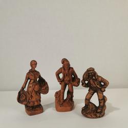 3 Statuettes en terre cuite - Francis Lascour  - Photo 1
