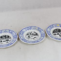 3 assiettes Creil et Montereau Leboeuf et Milliet porcelaine opaque  - Photo 0