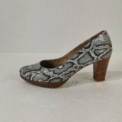 Chaussure à talons femme - Wonders - En serpent brillant gris - taille 37  - Photo 0