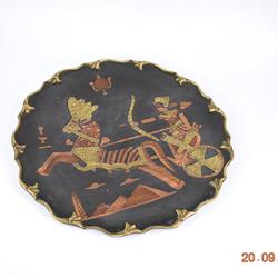 Assiette décoration Egyptienne Plaque de metal graver  - Photo 1