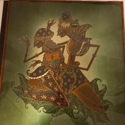  Tableau Art Batik / Indonésie - Histoire d'Amour du Ramayana Hindou(Rama & Sita) - Photo 0