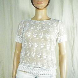 T-Shirt Femme Blanc JENNYFER T XS. - Photo zoomée