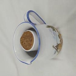 Pichet à eau avec réserve à glaçons, en céramique émaillée  - Photo 1