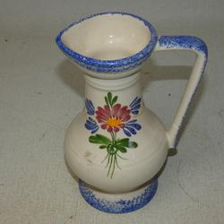 Ensemble  Pichet et Vase en Porcelaine avec une Décoration de Fleurs Fait Main - Photo 1