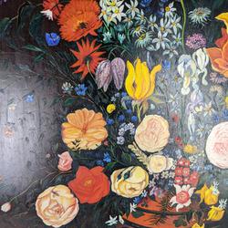 Tableau les fleurs d'après Brueghel de velours - P.V LEVY  - Photo 1