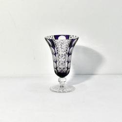 Petit Vase Cornet - Cristal Bicolore Violet - 18 cm - Photo 1