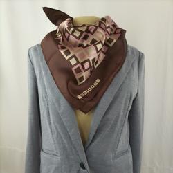 Carré de soie foulard vintage - 100% soie femme - Rodier - Photo zoomée