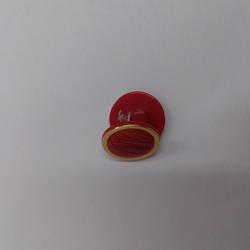 Bouton à queue rouge et doré UN LOT DE 4 BOUTONS REF: 85 - Photo 1