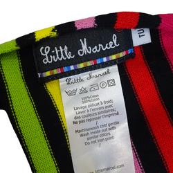 Echarpe noire à rayures multicolores - Little Marcel - Taille Unique - Photo 1