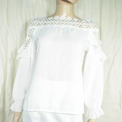 T-Shirt Femme Blanc Taille Estimée M. - Photo zoomée