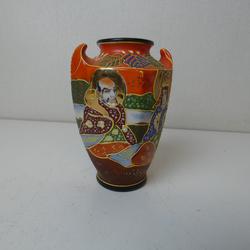 Vase Satsuma Style Asiatique Vintage - Photo 1