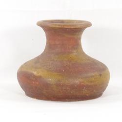 Vase en grès artisanal vintage - couleurs fauves. - Photo 0