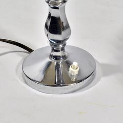 Lampe de Table - Esprit Directoire - Métal Argenté - Photo 1