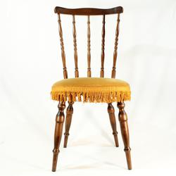 Chaise en bois avec assise recouverte de velours - Photo 0