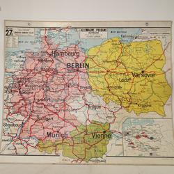 Carte géographique Recto/Verso " Allemagne-Pologne Autriche   Vintage - Photo 1