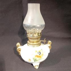 Lampe à huile miniature - Décor floral  - Photo 0