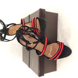 Sandales rouge et noir - Alaïa Paris 40 - Photo 0