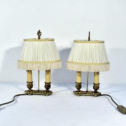 Paire de Lampes à 2 Lumières - Lucien Gau 15222 - Photo 0