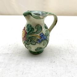 Petit vase / pot en céramique peint main - Photo zoomée