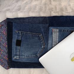 Pochette d'ordinateur en jean - Photo 0