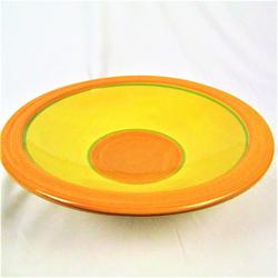  Art de Table - Plat mural décoratif en céramique jaune orange des années 1960 - Photo 0