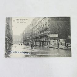 CPA Chocolat Vinay " La Rue Traversière le 29 Janvier 1910 " Crue de la Seine , Paris  - Photo 0