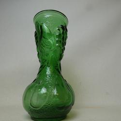 Vase ou Carafe en Verre Vert  Vintage Motif Raisin - Photo 0