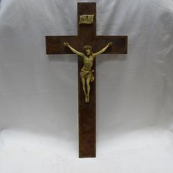 Crucifix en bois INRI 34,5cm - Photo 0