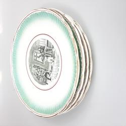  4 assiettes de collection vintage BADON VILLER FT motif Jeanne d'ARC - Photo 0