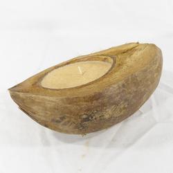 Grosse bougie - Mésocarpe de noix de coco naturel - Photo 1