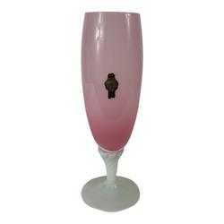 Vase en opaline italienne rose  - Photo 0