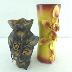 2 vases effet cuir  - Photo 0