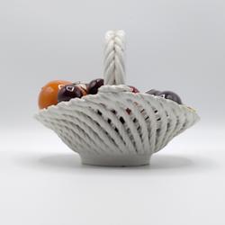 panier de fruits décoratif en céramique  - Photo 0