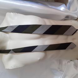 Cravate rayée gris et noir - Marquis  - Photo 0