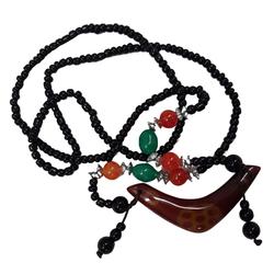 Collier en perles colorées boomerang style ethnique - Photo 0