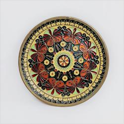 Plat décoratif à accrocher mosaïque émaillé style byzantine  - Photo 0