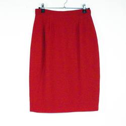 Jupe Vintage Rouge Taille Estimée 34. - Photo zoomée