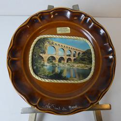 Assiette Décorative "Pont du Gard" - Photo 0