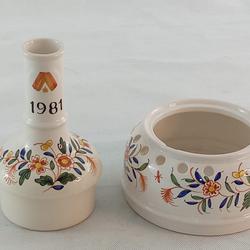 Bougeoir vase en céramique signée à dos fait main - Photo 1
