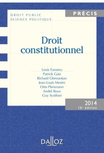 Droit constitutionnel. 16e édition - Photo 0