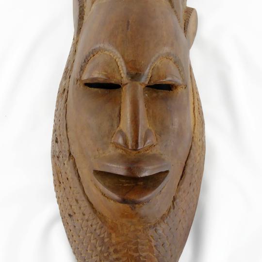 Masque africain en bois sculpté 52 cm - Photo 3