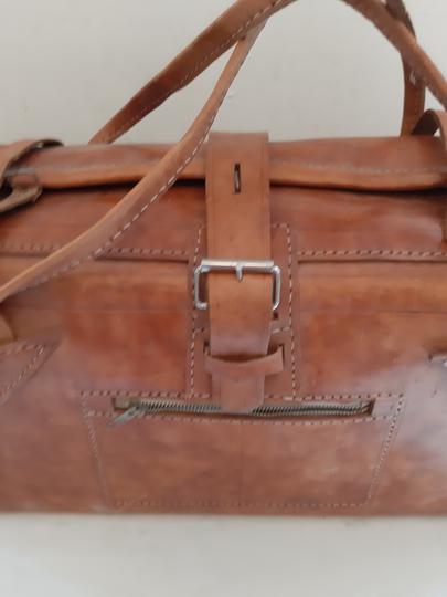 Grand sac, valise de voyage en cuir artisanal de Madagascar, cuir épais  - Photo 6